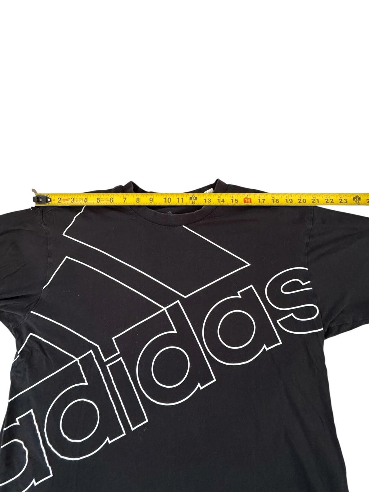 ADIDAS Logo Men's Women's Unisex Black Tshirt Tee Shirt Medium 24" Length