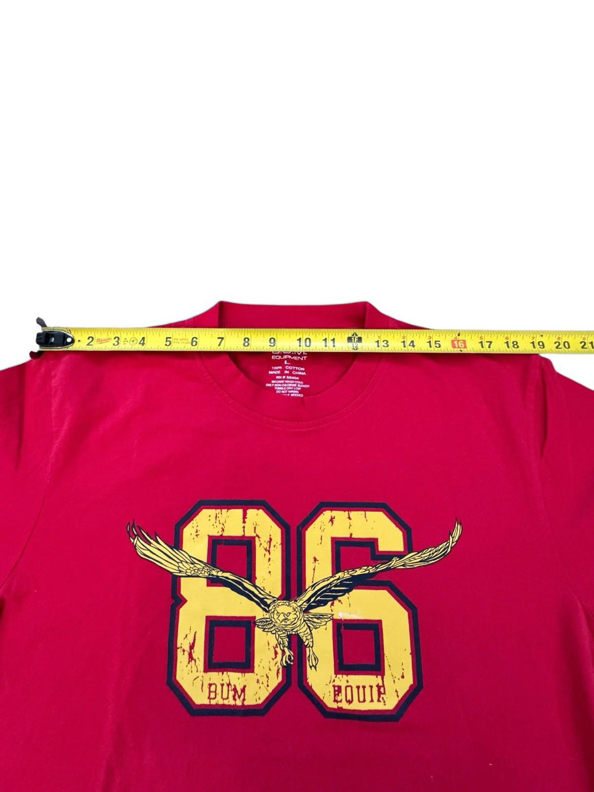 B U M Equipment 86 Eagle Red Mens T Shirt Dead Stock Size Large