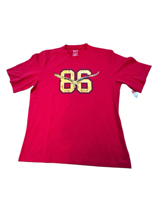 B U M Equipment 86 Eagle Red Mens T Shirt Dead Stock Size Large