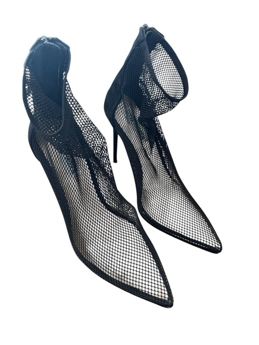 Steve Madden Mesh And Suede Stiletto Heel Shoes Size 7.5