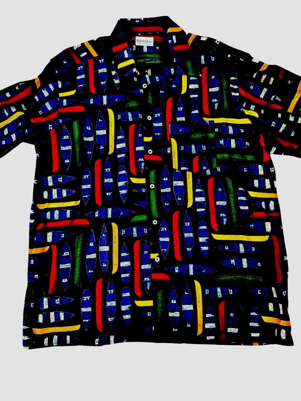 Bullock & Jones Men's Rowing Rowboat Boat Cotton Button Up Down Shirt Swiss XL
