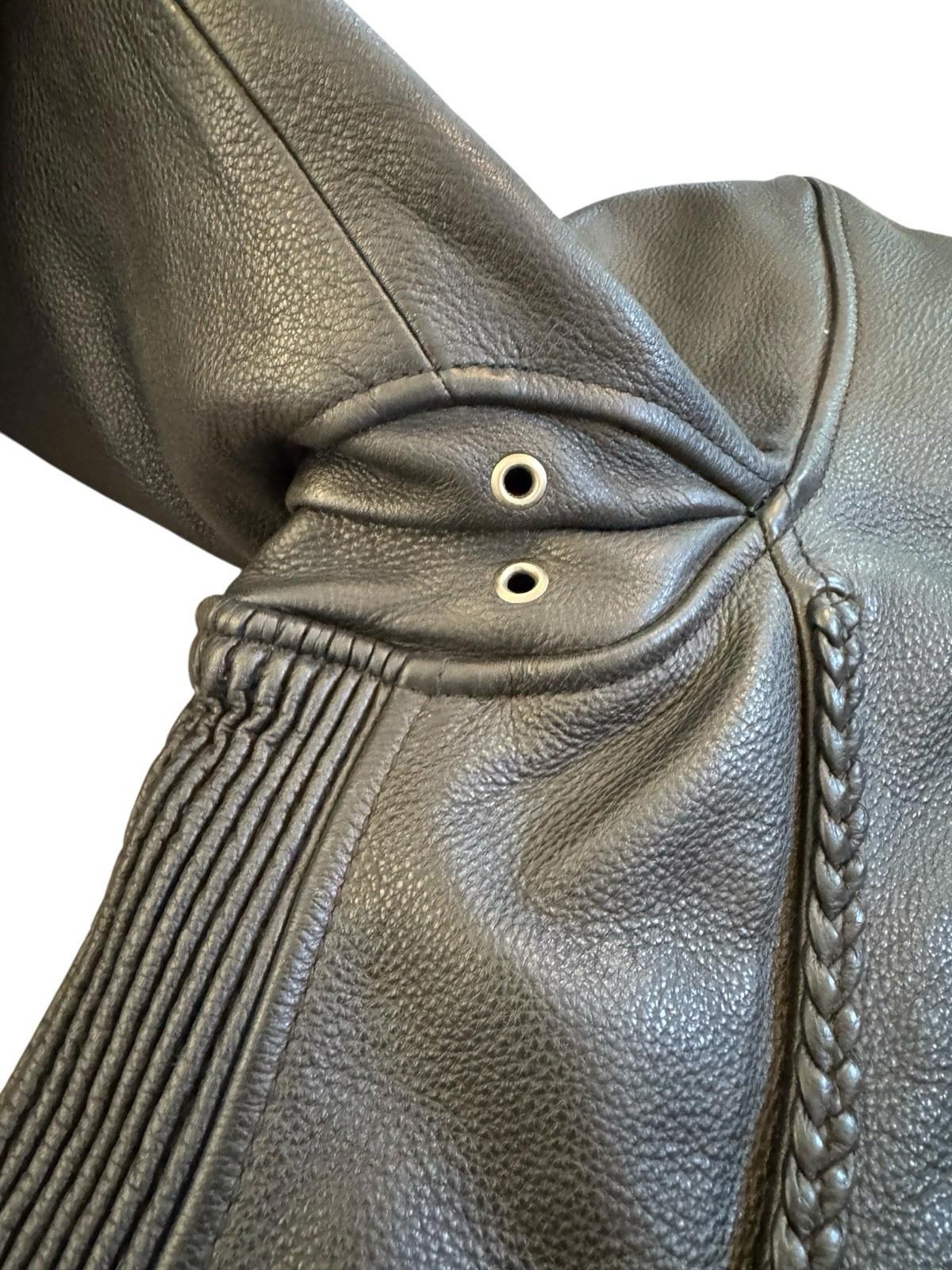 First Classics Black Leather Jacket Womens Motorcycle Biker Lined Thinsulate M