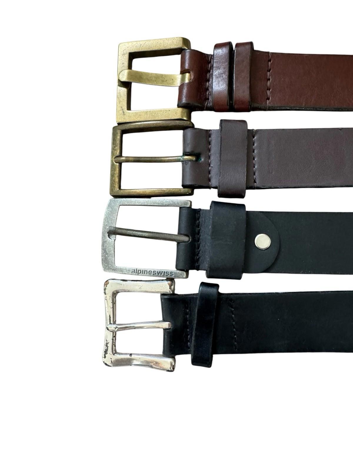 Leather Belt Lot of Four Black Brown GAP CLAIBORNE ALPINE Keep or Resell