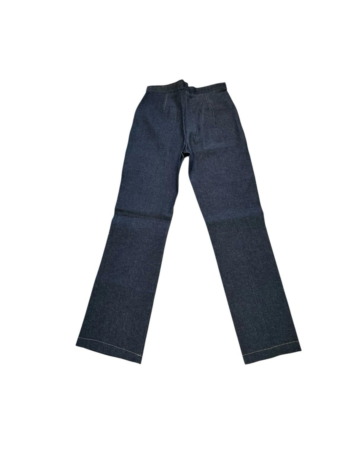 Rare Vintage BACI Stretch Jeans Dead Stock Size 8 Hippy 1970s Zipper Pockets