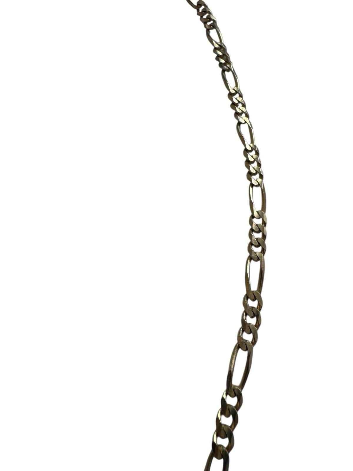14k Yellow 585 Gold Figaro Link Chain Necklace 20” 13.31g Vintage Estate