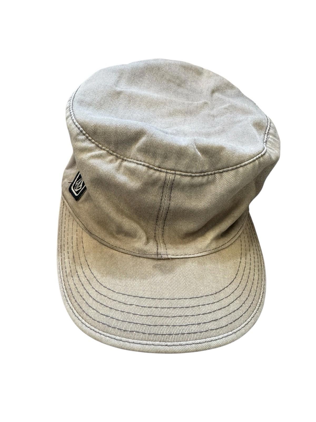 Vintage VOLCOM SCOUT Tan Military Hat Beige Cap Interior Pocket