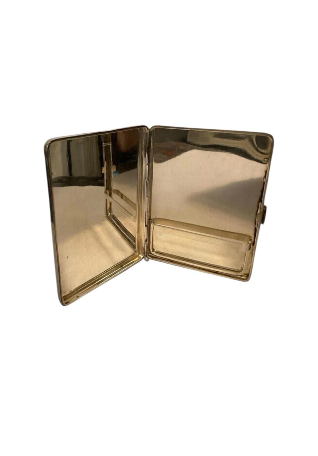 Deco Tiffany Italy Sterling Silver Cigarette Business Card Carrying Case 178g
