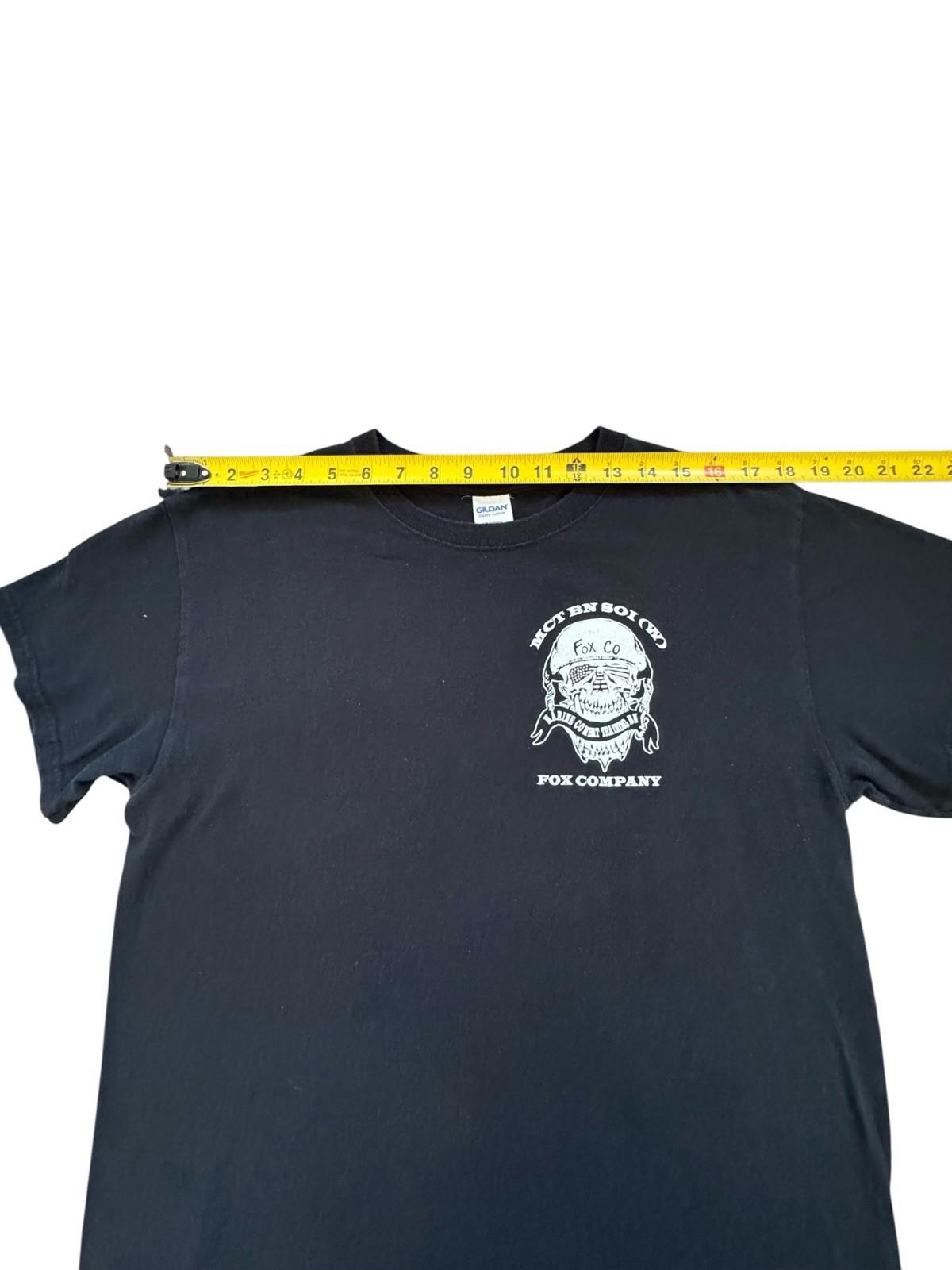 Vintage Fox Co Marine Combat Training Skull TShirt Mens Military Tee Size Medium
