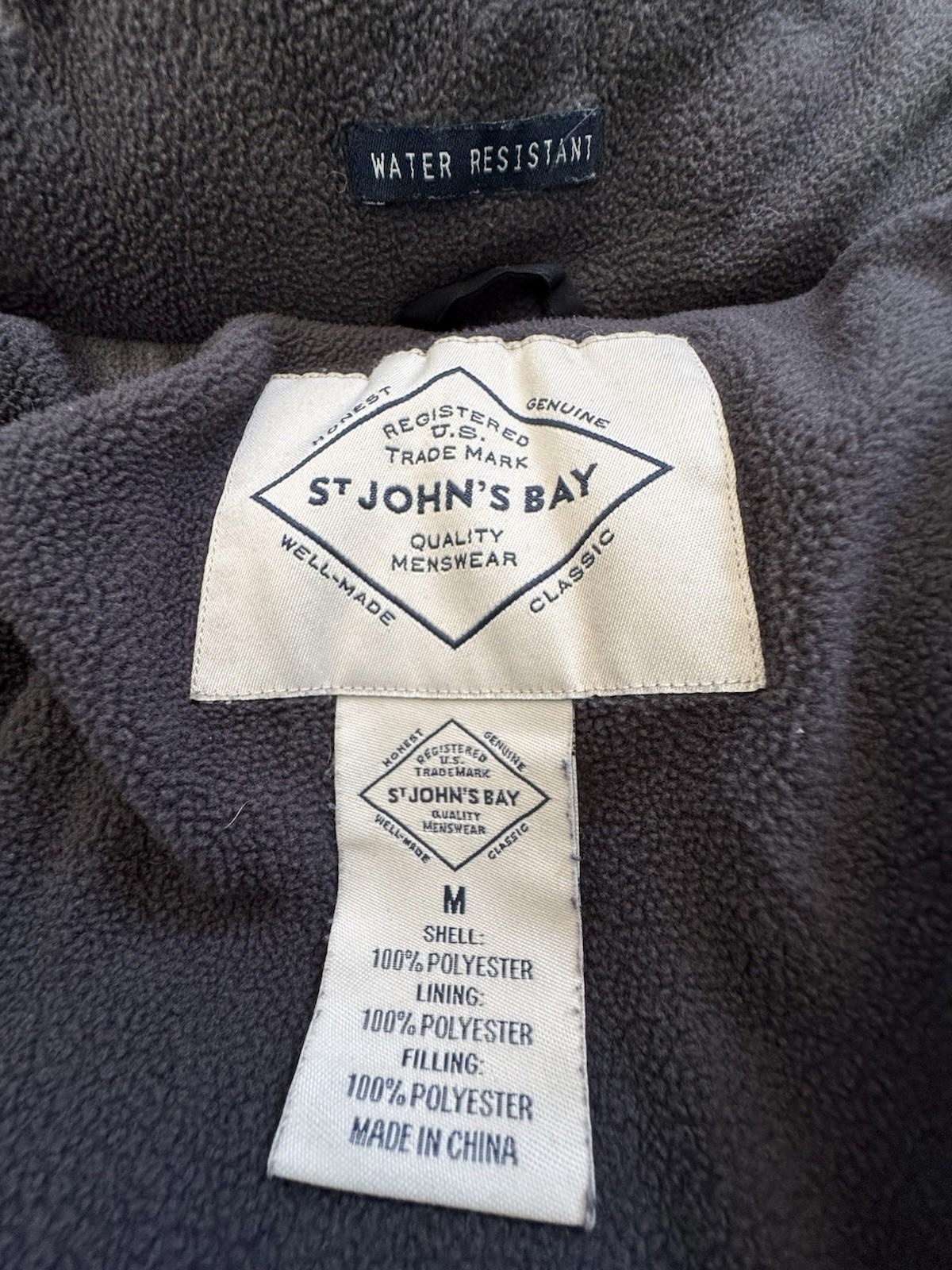 St. John's Bay Men's Puffer Jacket Winter Coat With Hood Size Medium