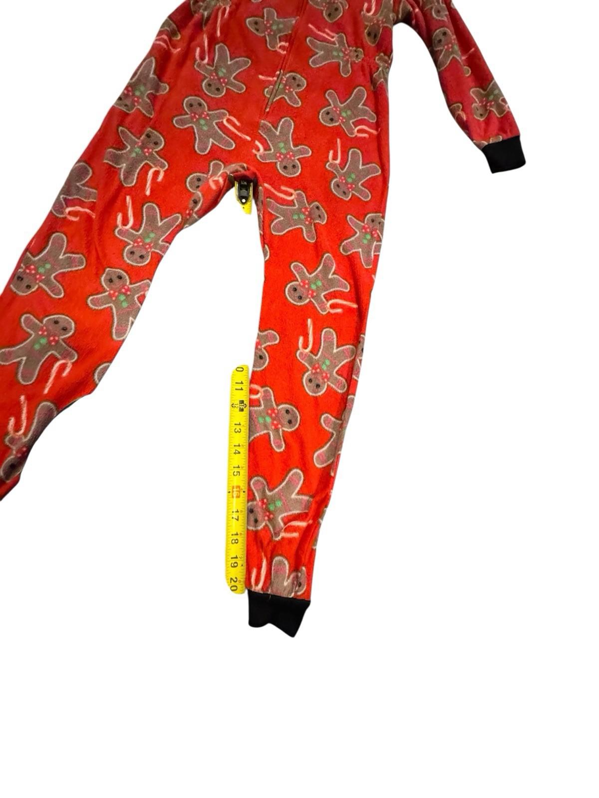 Komar Kids Girls Hooded Gingerbread Man Christmas Pajamas Small 7/8