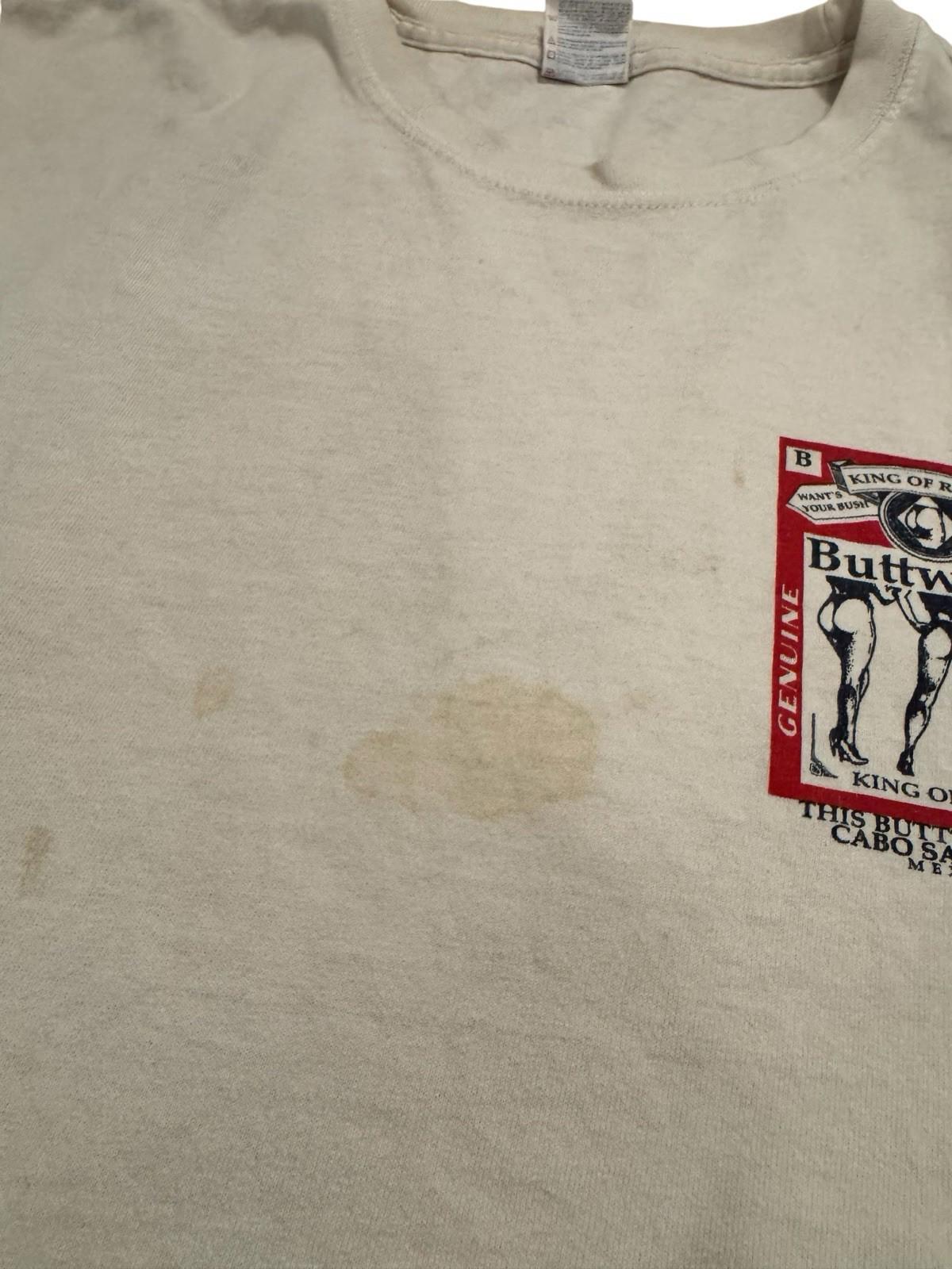 Vintage 80s Buttweiser Budweiser Beer Sleeveless Tshirt Mens XL Graphic T Yazbek