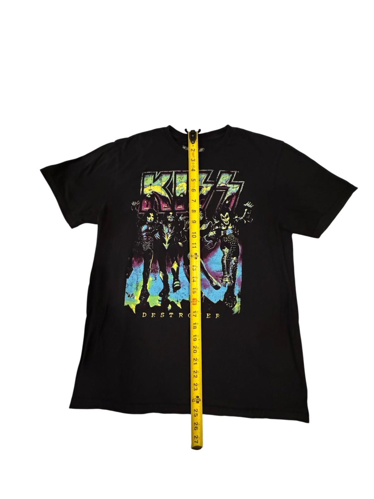 KISS Rock Music Tshirt T-Shirt Tee Shirt Mens M Rock-N-Roll Psychedelic Colors