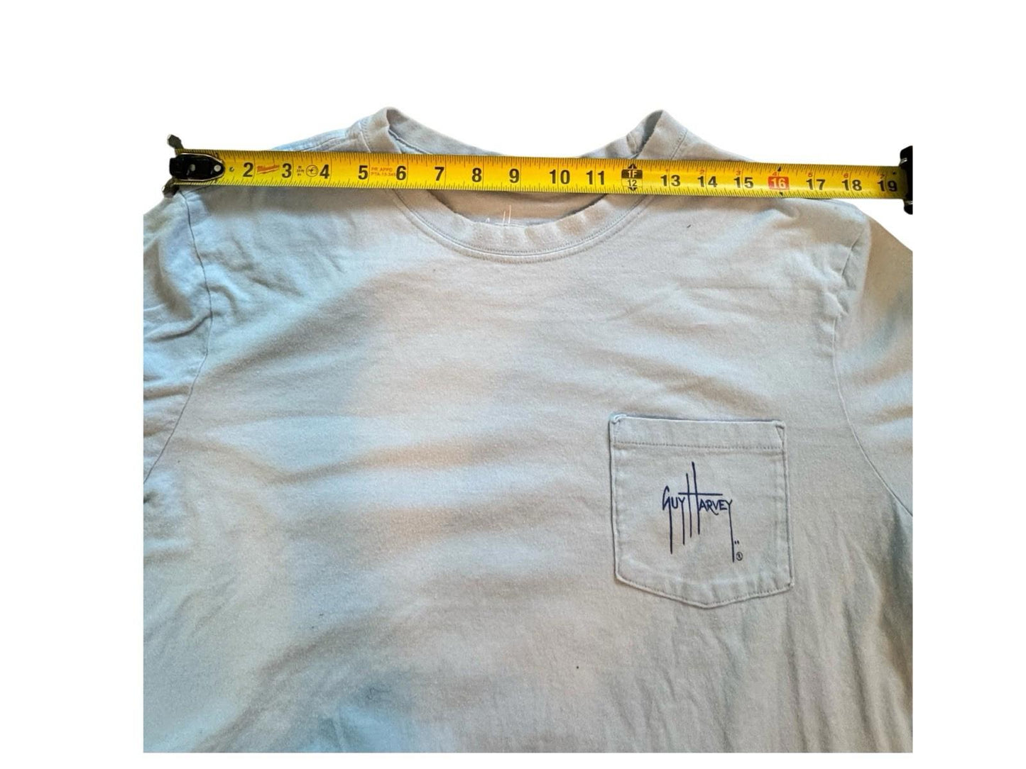 Guy Harvey Mens Fishing T-Shirt Light Blue Size Large Dated 2019