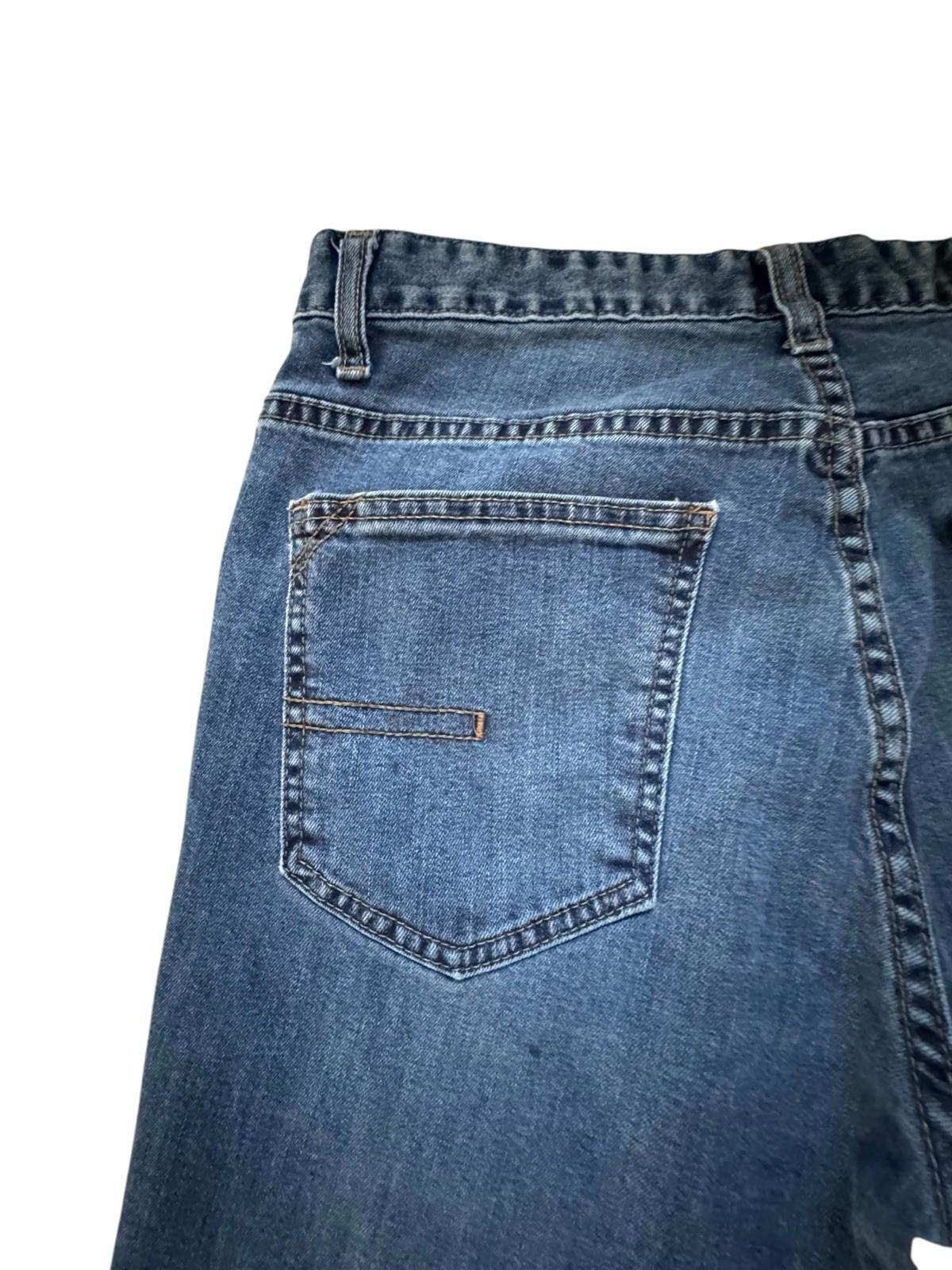Calvin Klein Size 30X30 Mens Straight Cut Cotton Blue Denim Logo Jeans