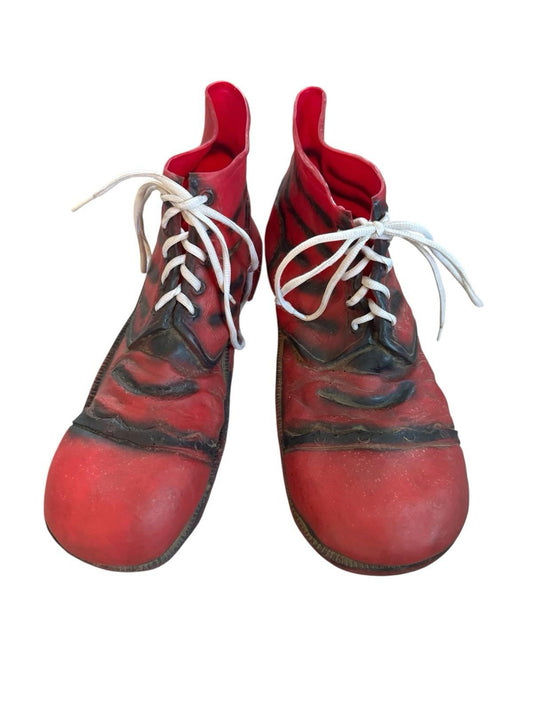 True Vintage 1960s Halloween Costume Rubber Clown Shoes Hong Kong NOT China