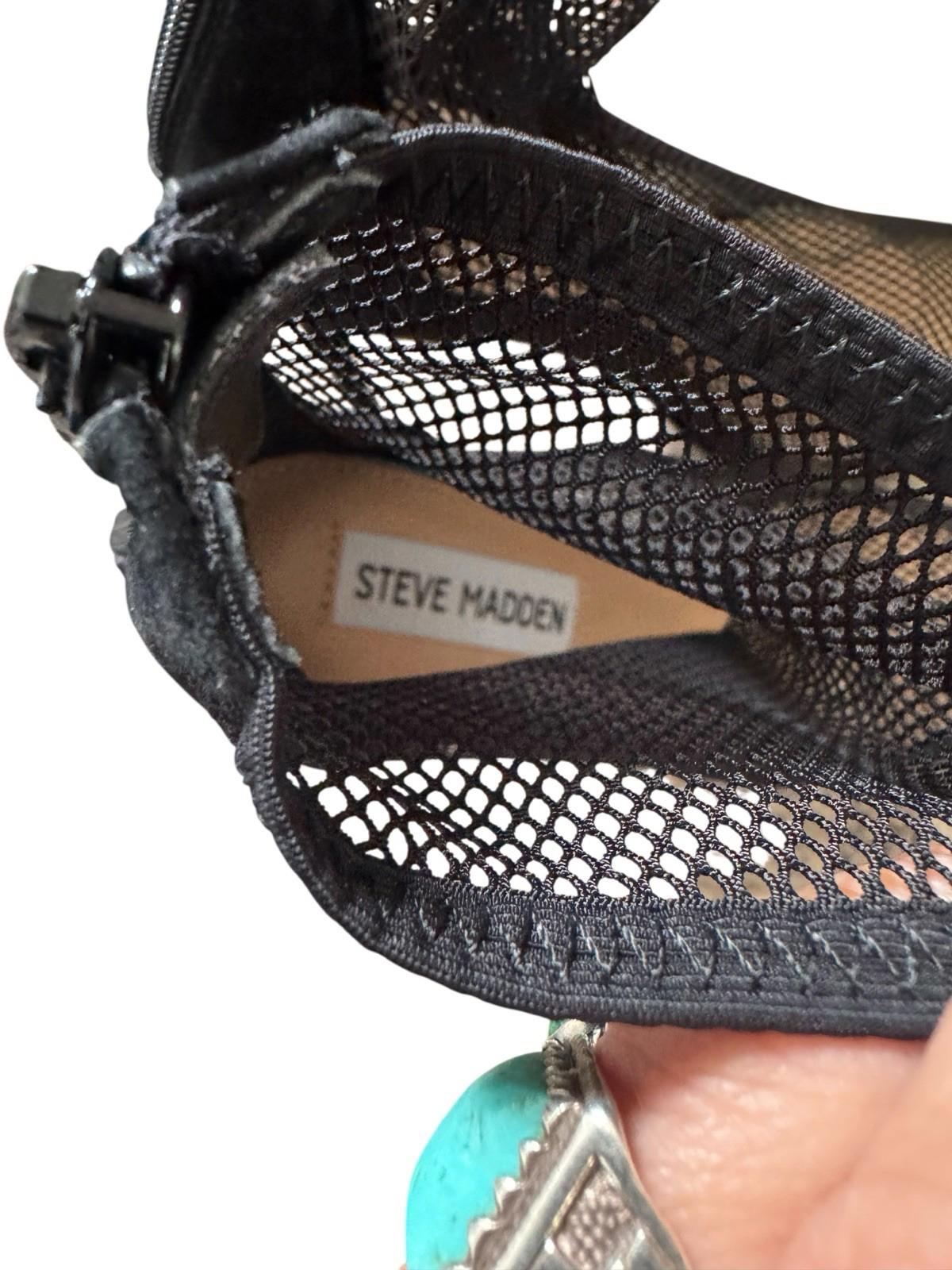 Steve Madden Mesh And Suede Stiletto Heel Shoes Size 7.5