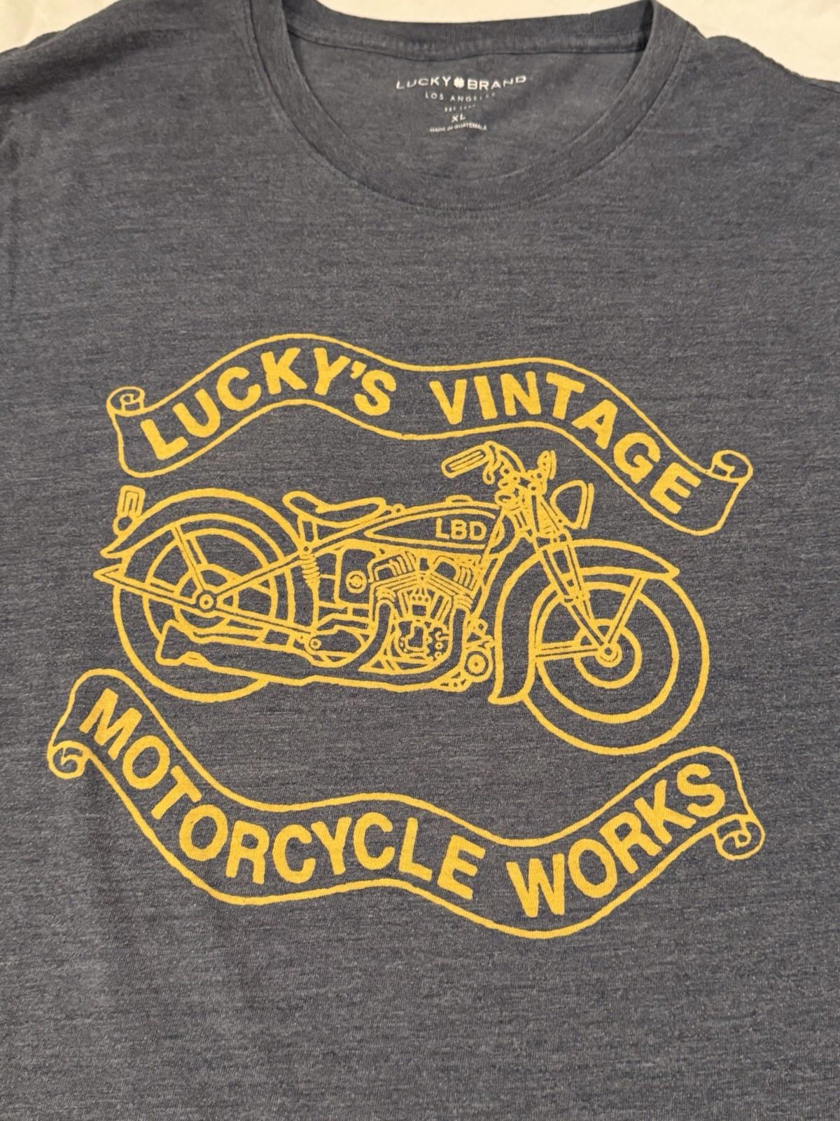 Lucky Brand Tshirt Motorcycle Works T-Shirt Tee Shirt Biker Mens XL