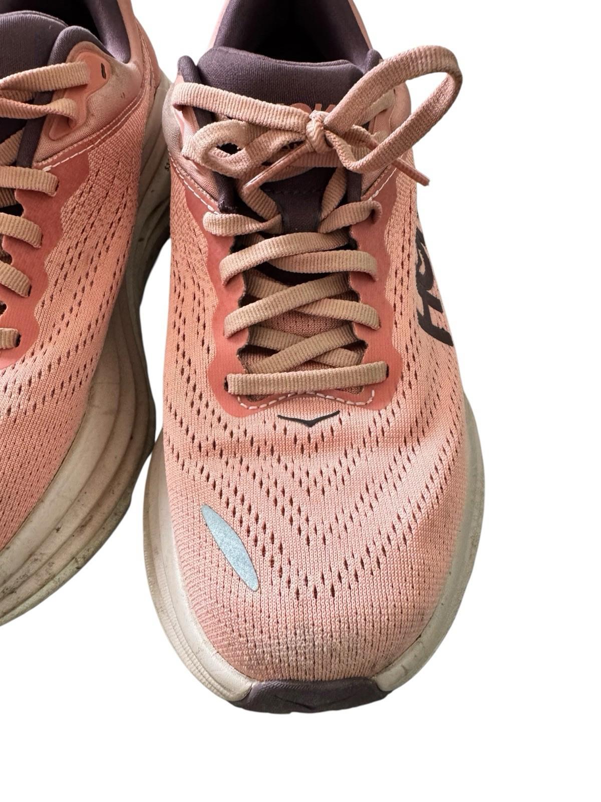HOKA ONE ONE Bondi 8 Women's Sneakers Pink Size 7.5 B Width