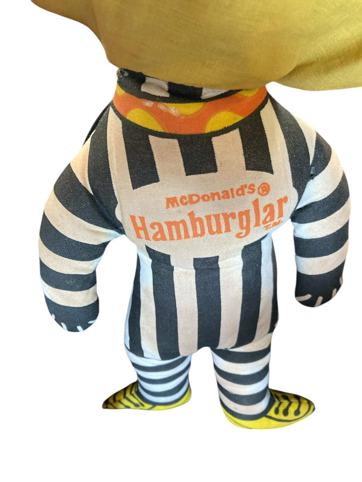 Pair Vintage 1973 McDonald's Ronald McDonald and Hamburglar Stuffed Animal Toys
