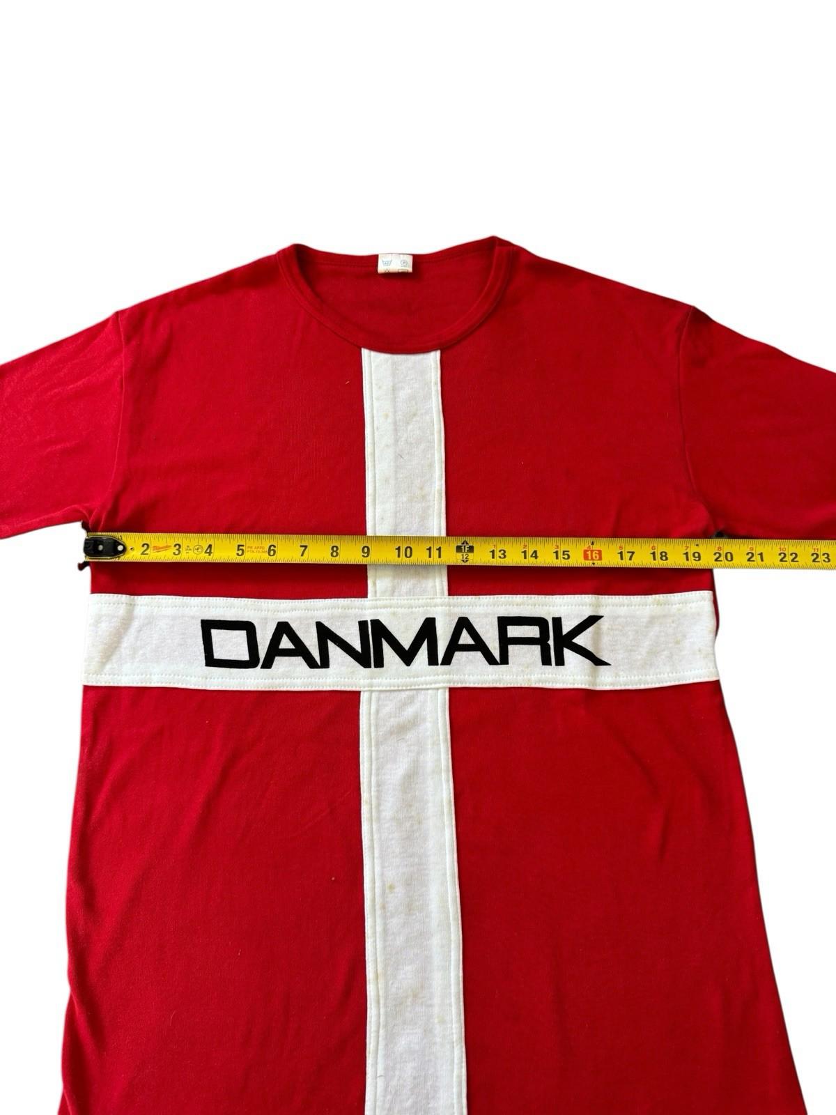 Vintage Danmark Flag Denmark Cotton Long Sleeve Shirt Red XXL
