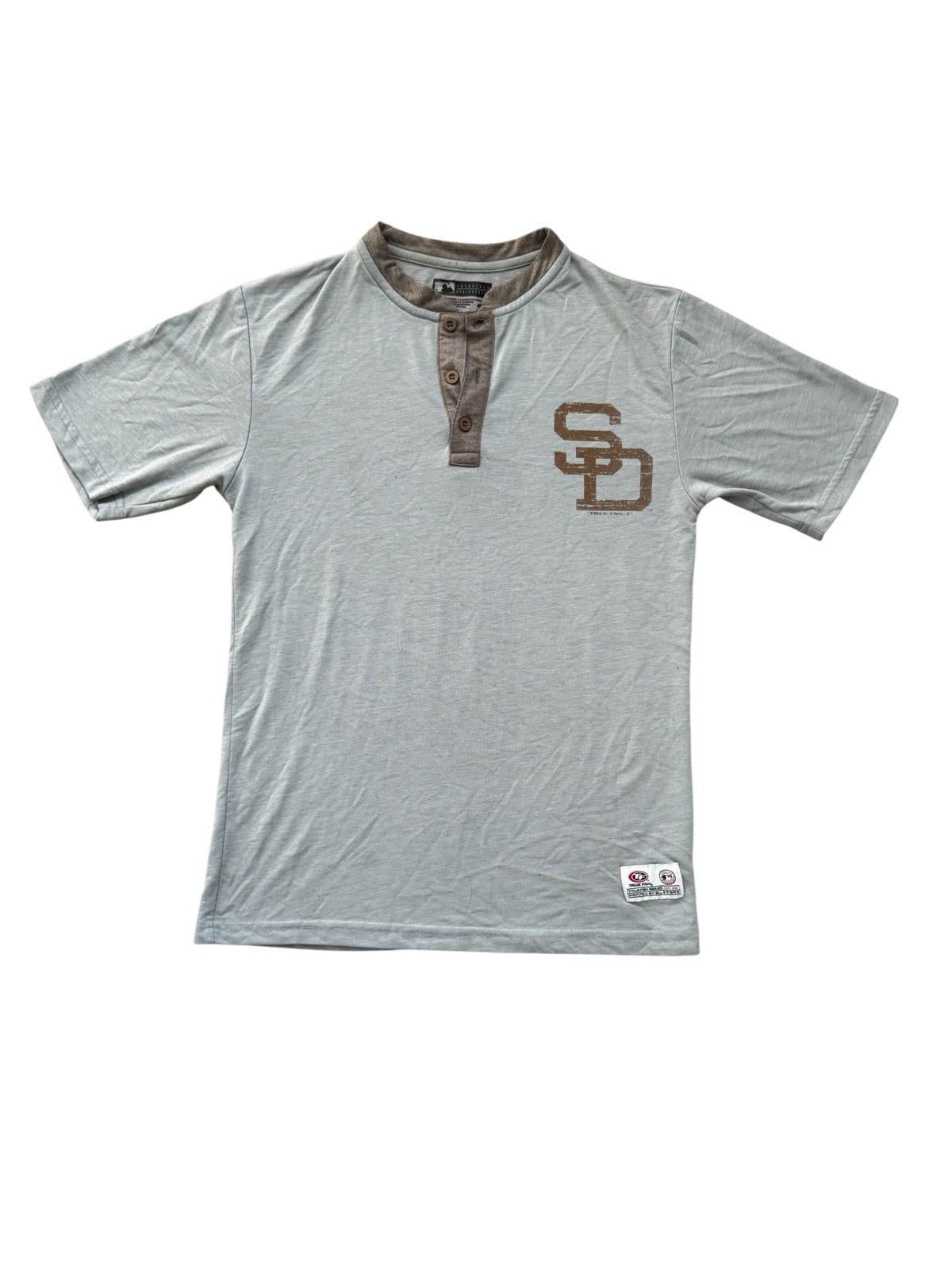 Vintage 1990s San Diego Padres True Fan Baseball Jersey T-Shirt Size Small