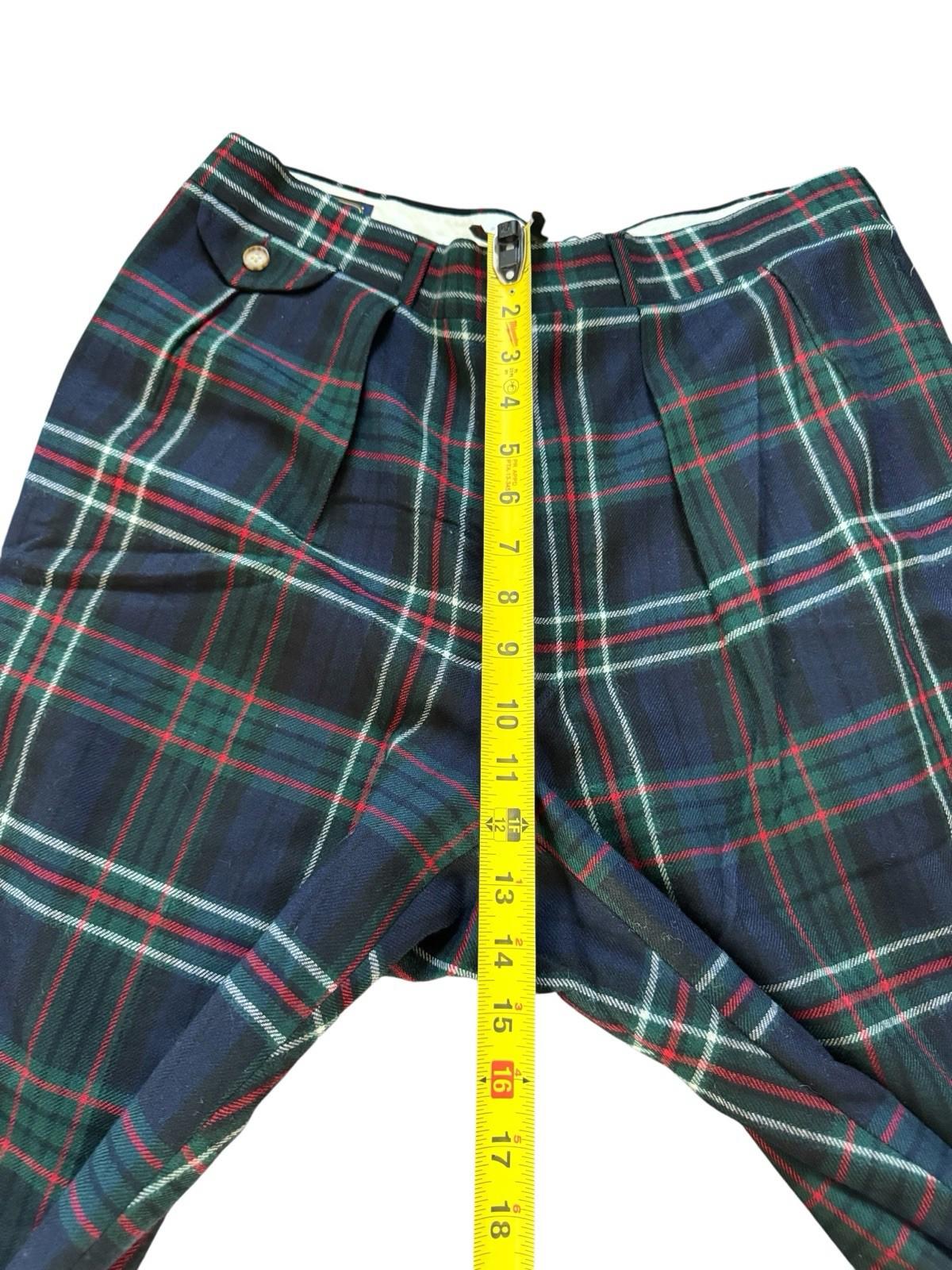 POSH Newport Beach Wool Plaid Pants With Suspender Buttons NWOT 31x28