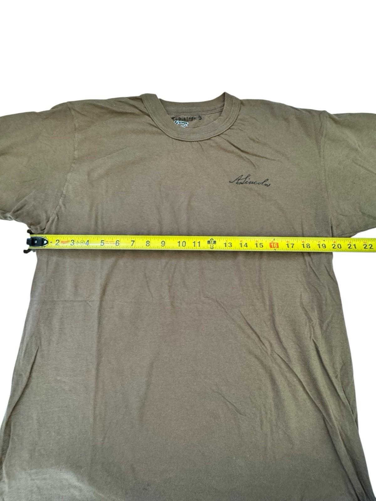 Military Navy Abraham Lincoln Aircraft Carrier Men's Tshirt Ship Tee Vintage L