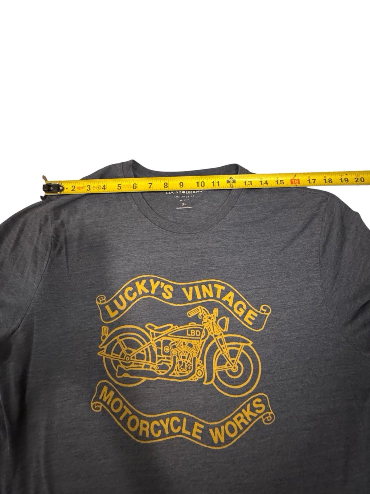 Lucky Brand Tshirt Motorcycle Works T-Shirt Tee Shirt Biker Mens XL