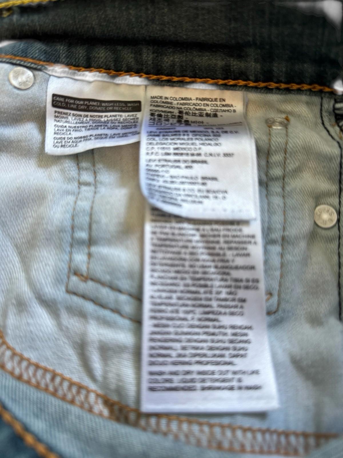 Levis 511 Blue Jeans Size 32 x 30 Denim Very Good Condition