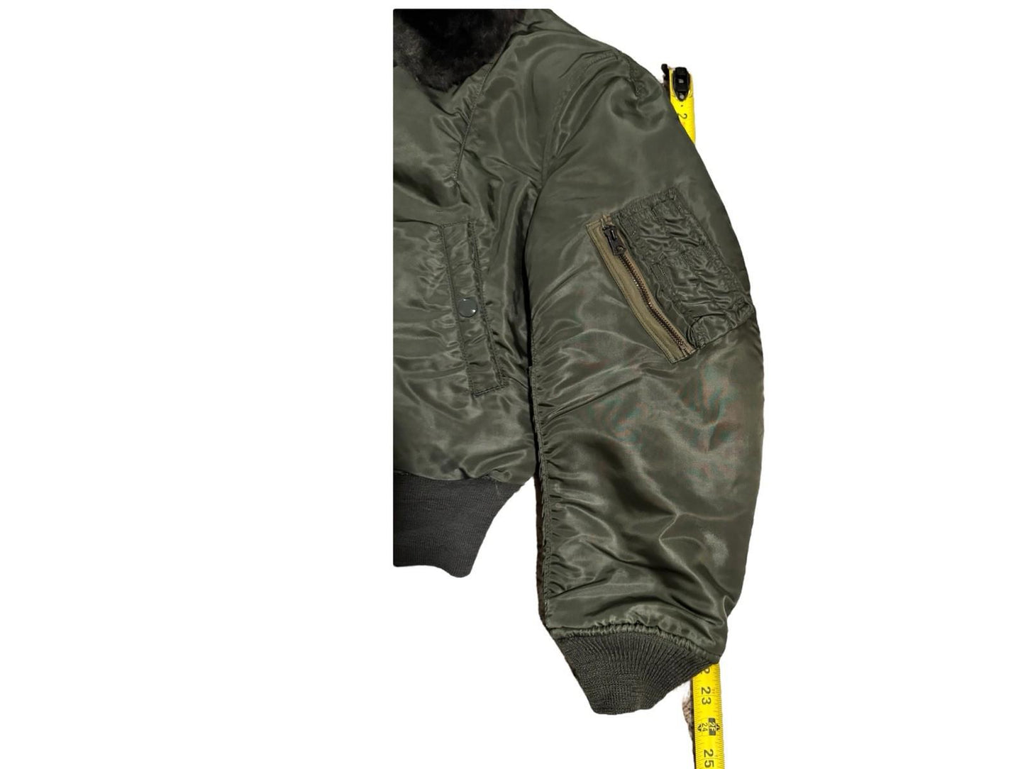 1970s Vietnam Women's Military Flight B-17B Nylon Bomber Jacket Scovill Medium