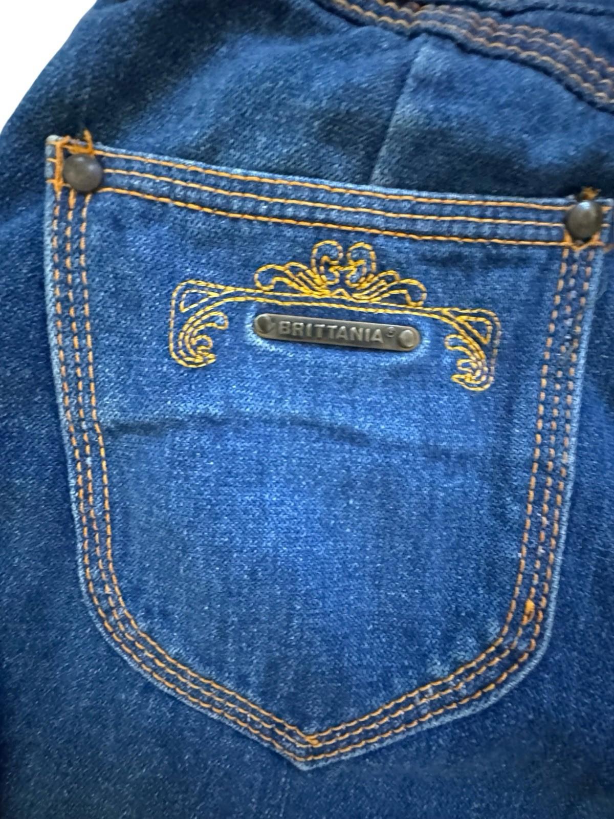 Vintage Britannia Jeans Wide Leg Sailor Pocket Denim Flare Blue Jeans Womens 10