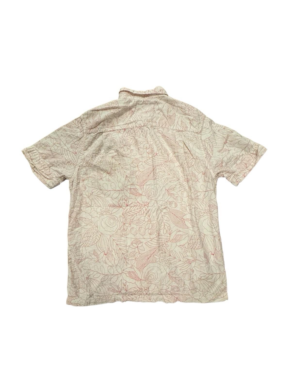 Tommy Bahama Island Modern Fit Red Floral Hawaiian Silk Cotton Shirt Mens M