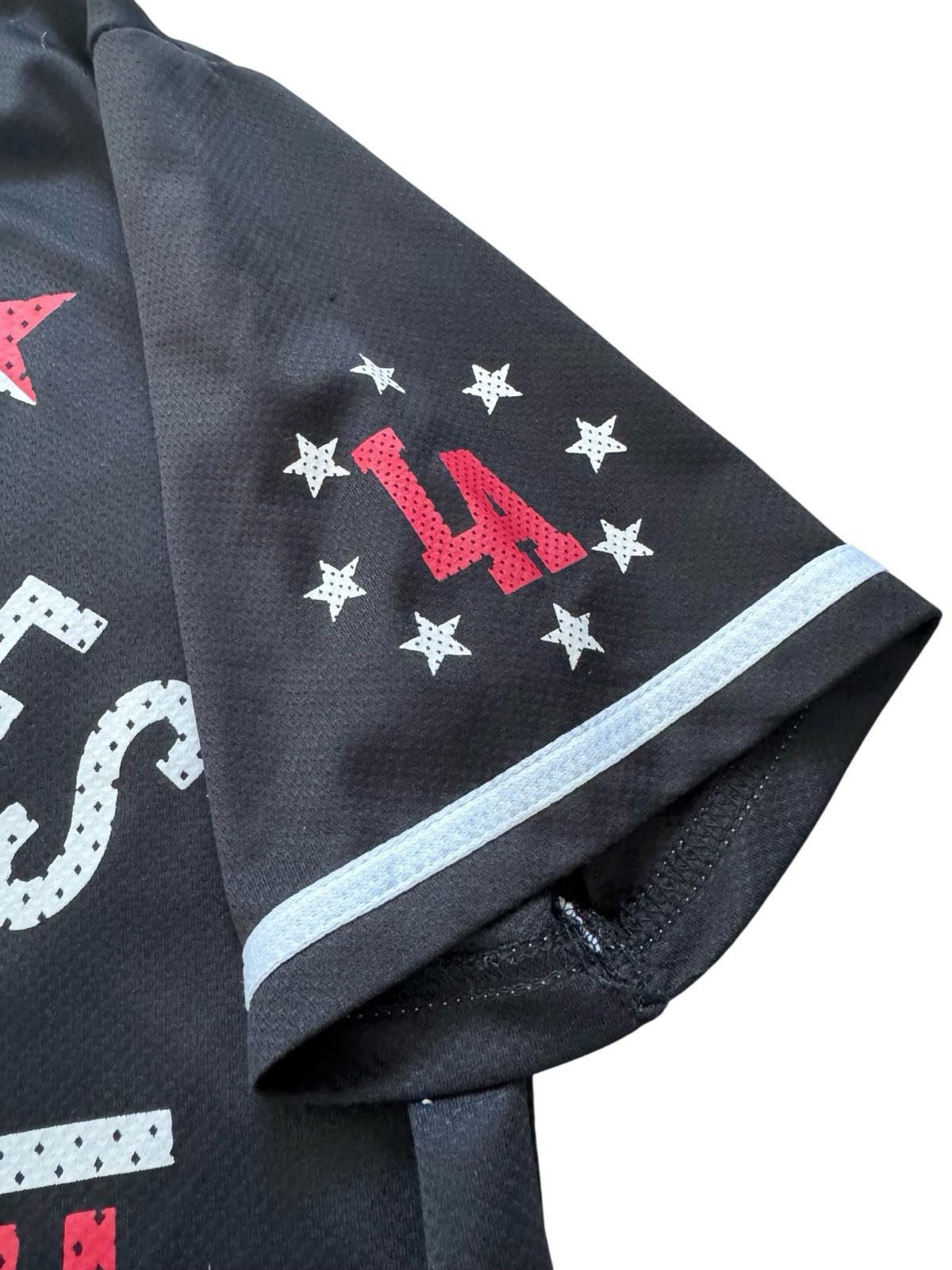 Tony Hawk LA Los Angeles Black Jersey Skating Skateboarder Skateboard Shirt