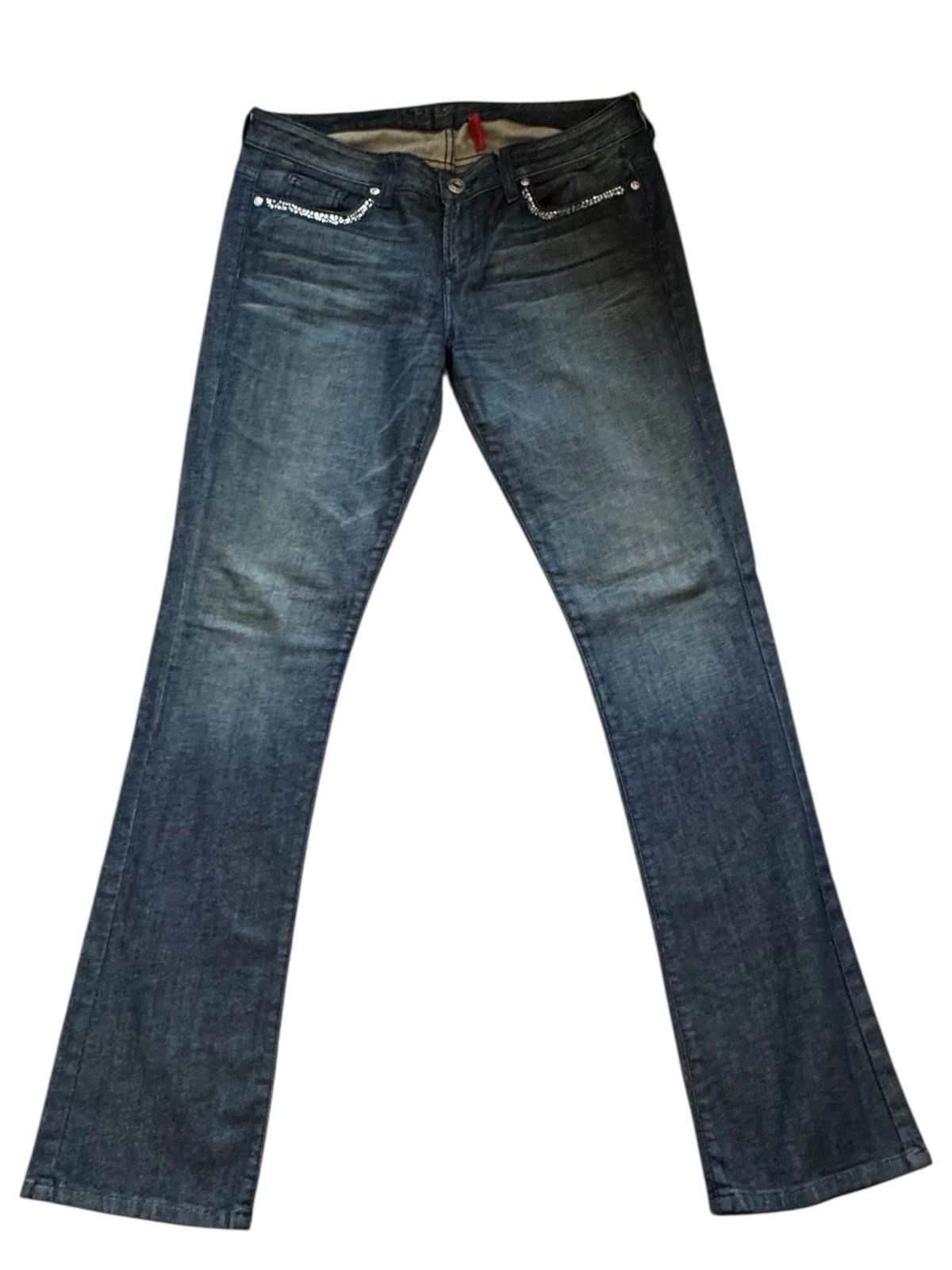 GUESS Designer Women's STARLIT Rhinestone Pocket Jeans Size 30