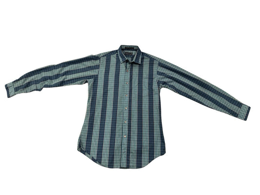 Vintage 1990’s Levi’s Blue Stripped Cotton Button Up Shirt Size Medium