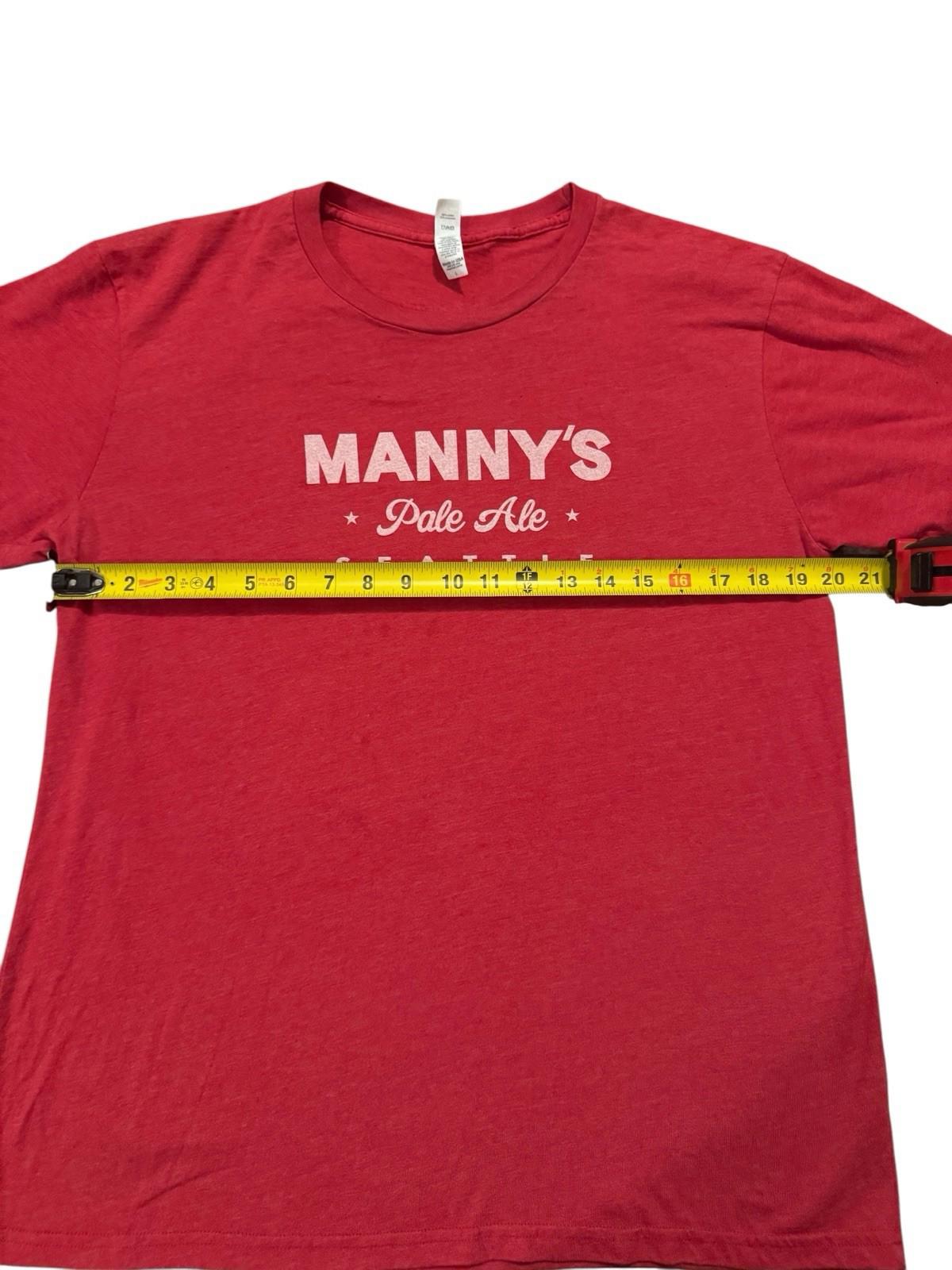 Georgetown Brewing Manny's Pale Ale Seattle Washington T-Shirt Size Large