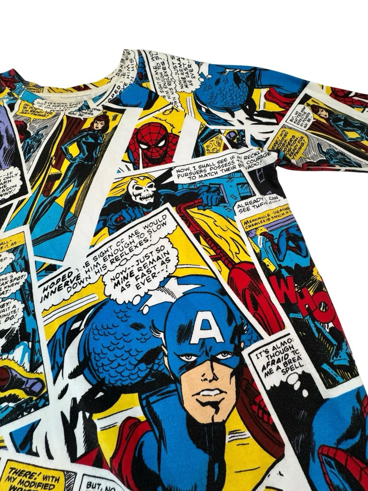 Marvel Comic Strip Long Sleeve Shirt Comic Book Size Medium