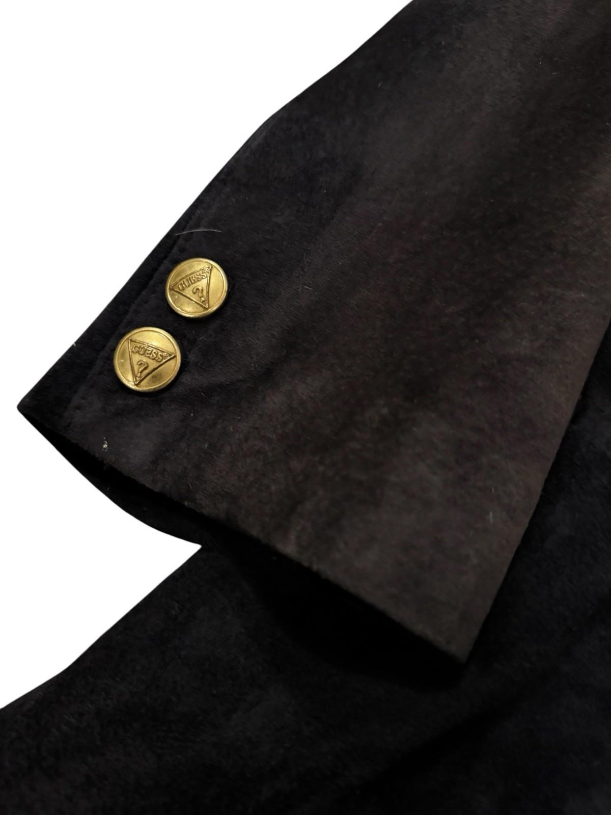 Guess Mens Leather Coat Blazer George's Marciano Suede Smoker's Jacket Large