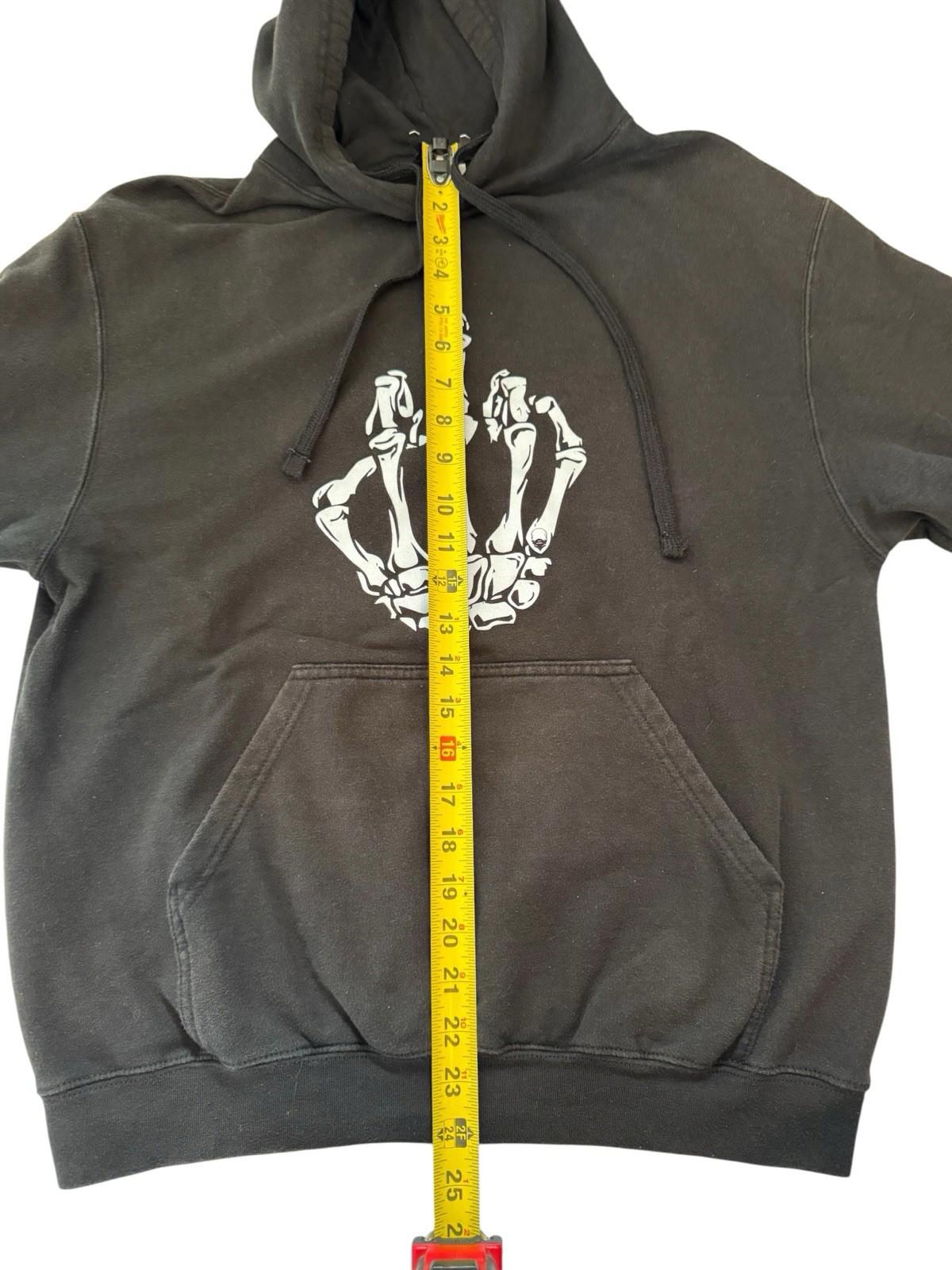 Skeleton Hand Middle Finger Fu*k You Hoodie Halloween Size Medium
