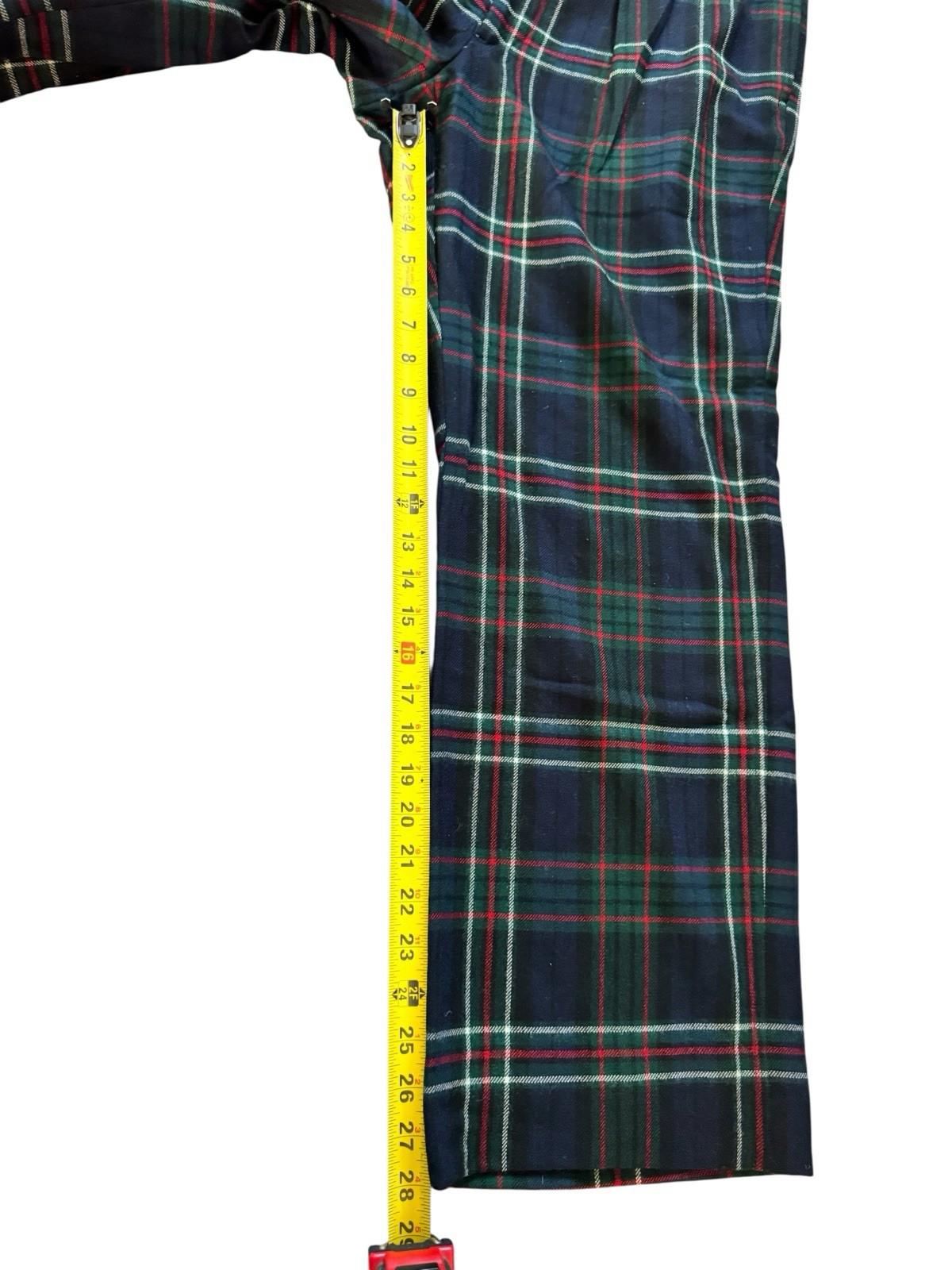 POSH Newport Beach Wool Plaid Pants With Suspender Buttons NWOT 31x28