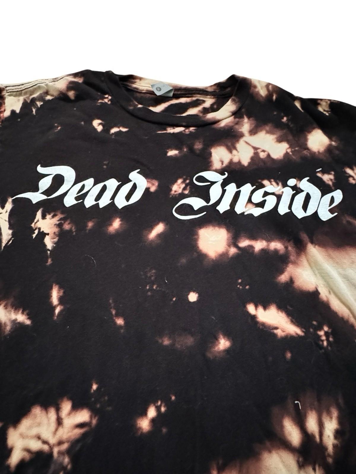 Eclipse Acrylic Dead Inside Tie Dye Tee Black Small