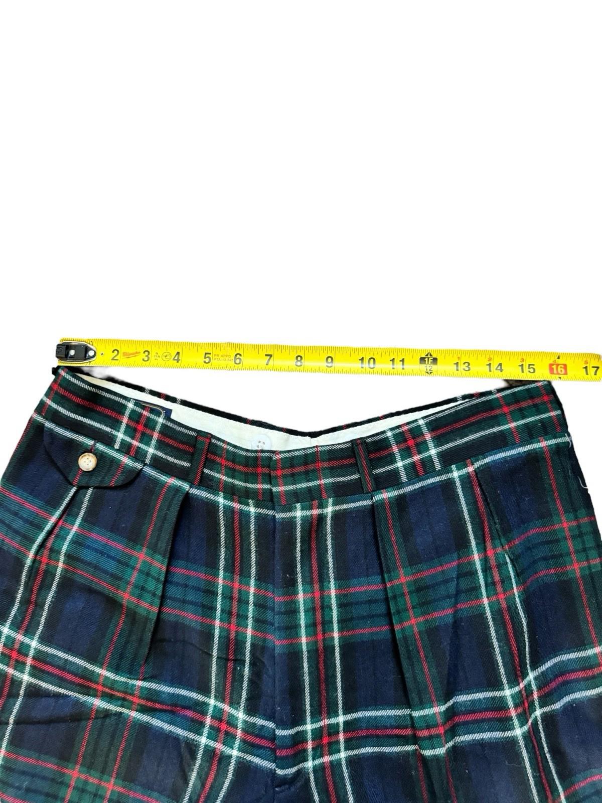 POSH Newport Beach Wool Plaid Pants With Suspender Buttons NWOT 31x28