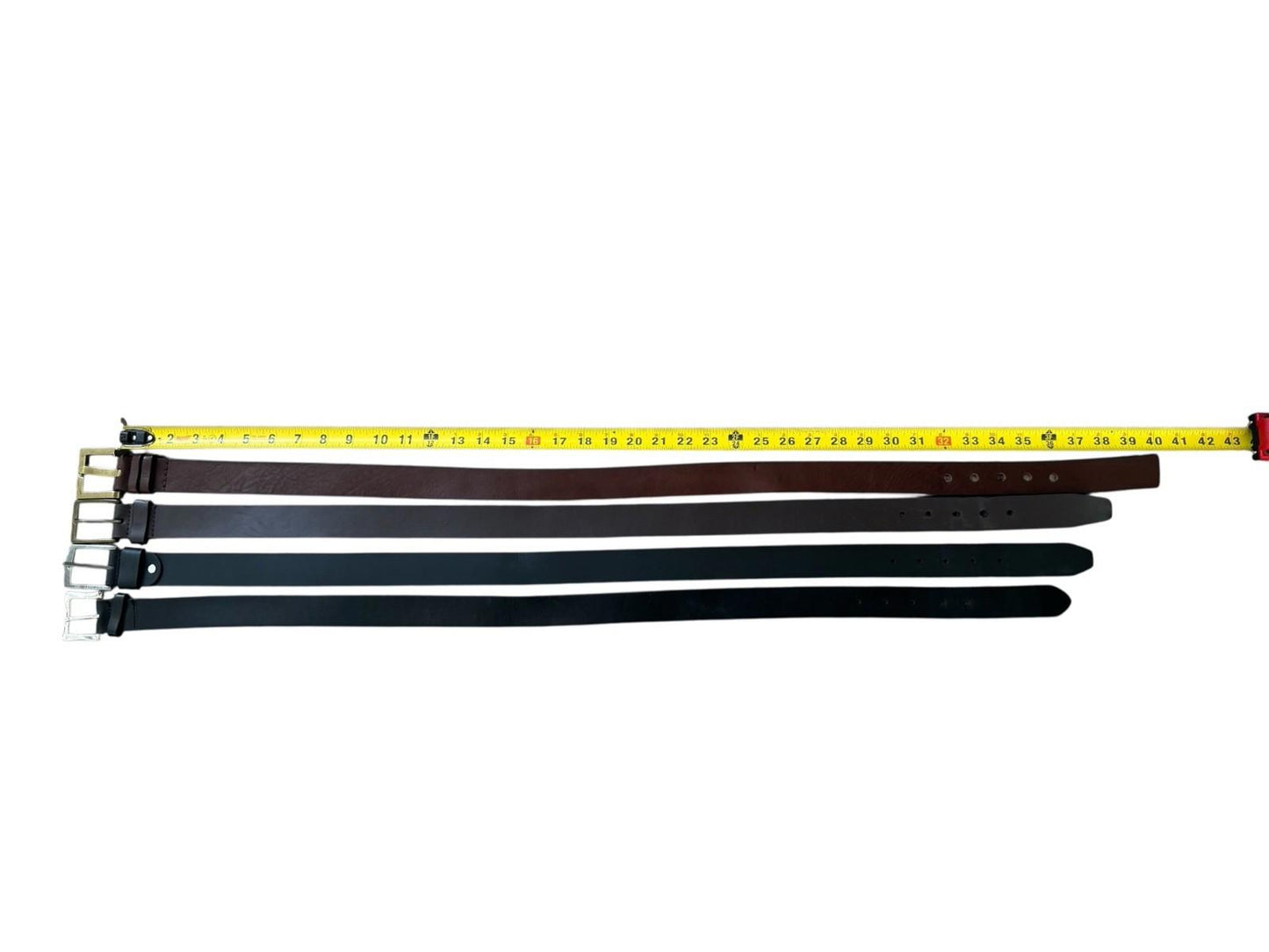 Leather Belt Lot of Four Black Brown GAP CLAIBORNE ALPINE Keep or Resell
