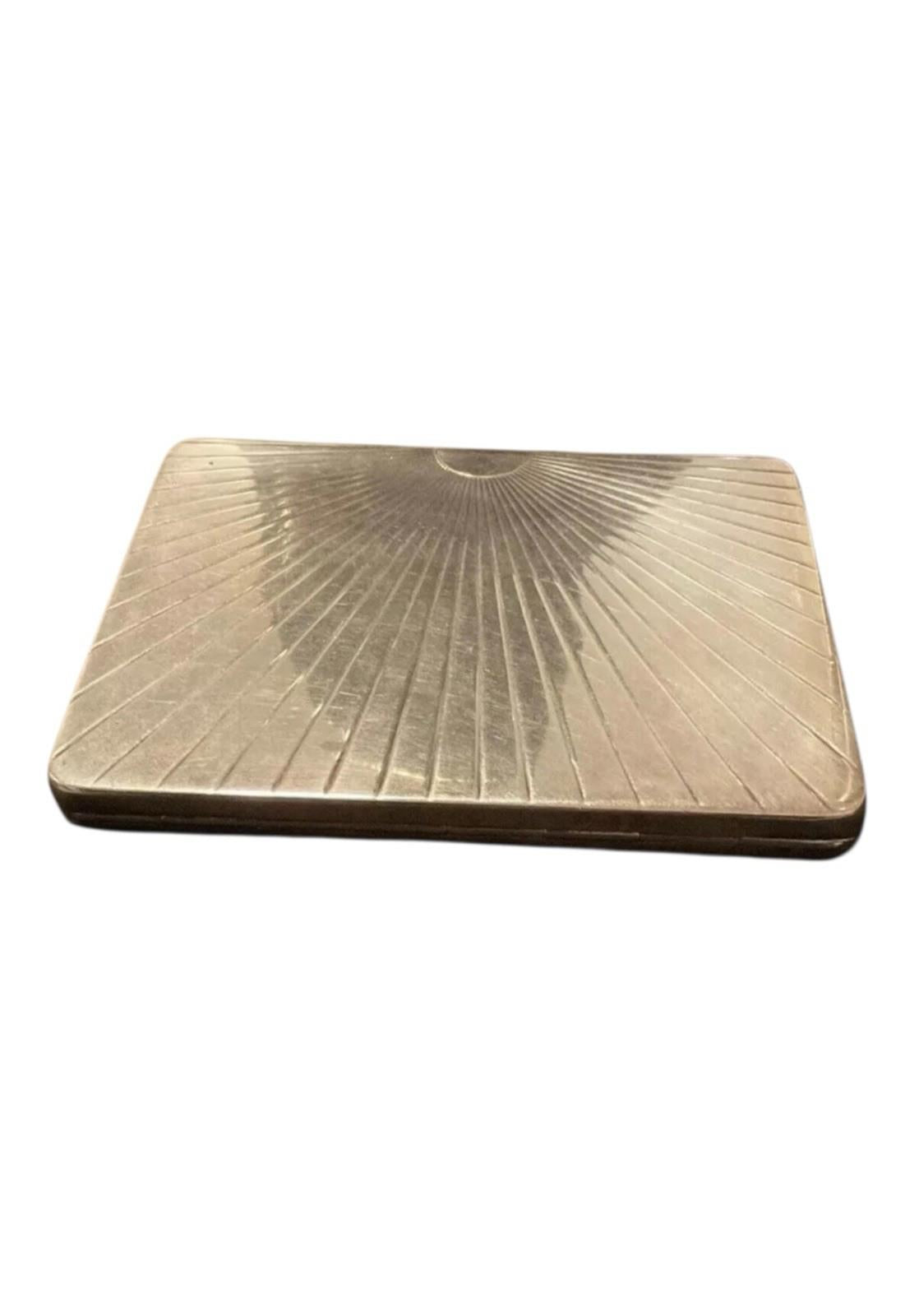 Deco Tiffany Italy Sterling Silver Cigarette Business Card Carrying Case 178g