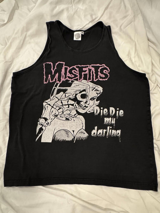 Vintage Y2K Misfits Tank Top Shirt Die Die My Darling Punk Rock Size XL