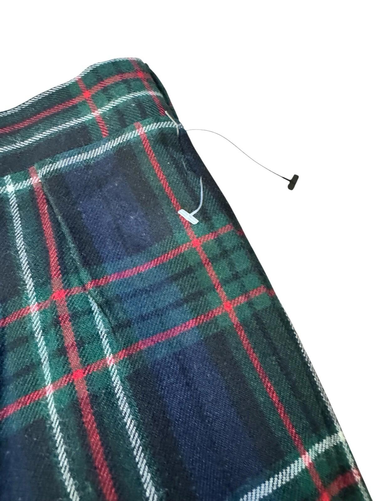 POSH Newport Beach Wool Plaid Pants With Suspender Buttons NWOT 31x28