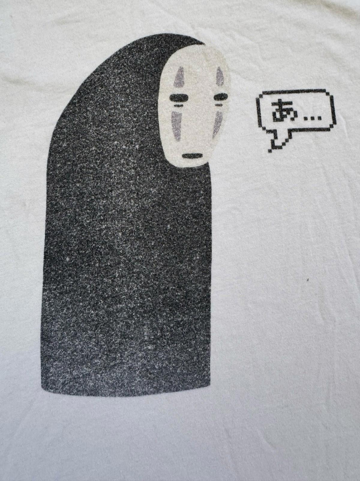 Vintage Japanese Spirited Away No Face Chihiro Haku Anime T-Shirt Japan M Soft