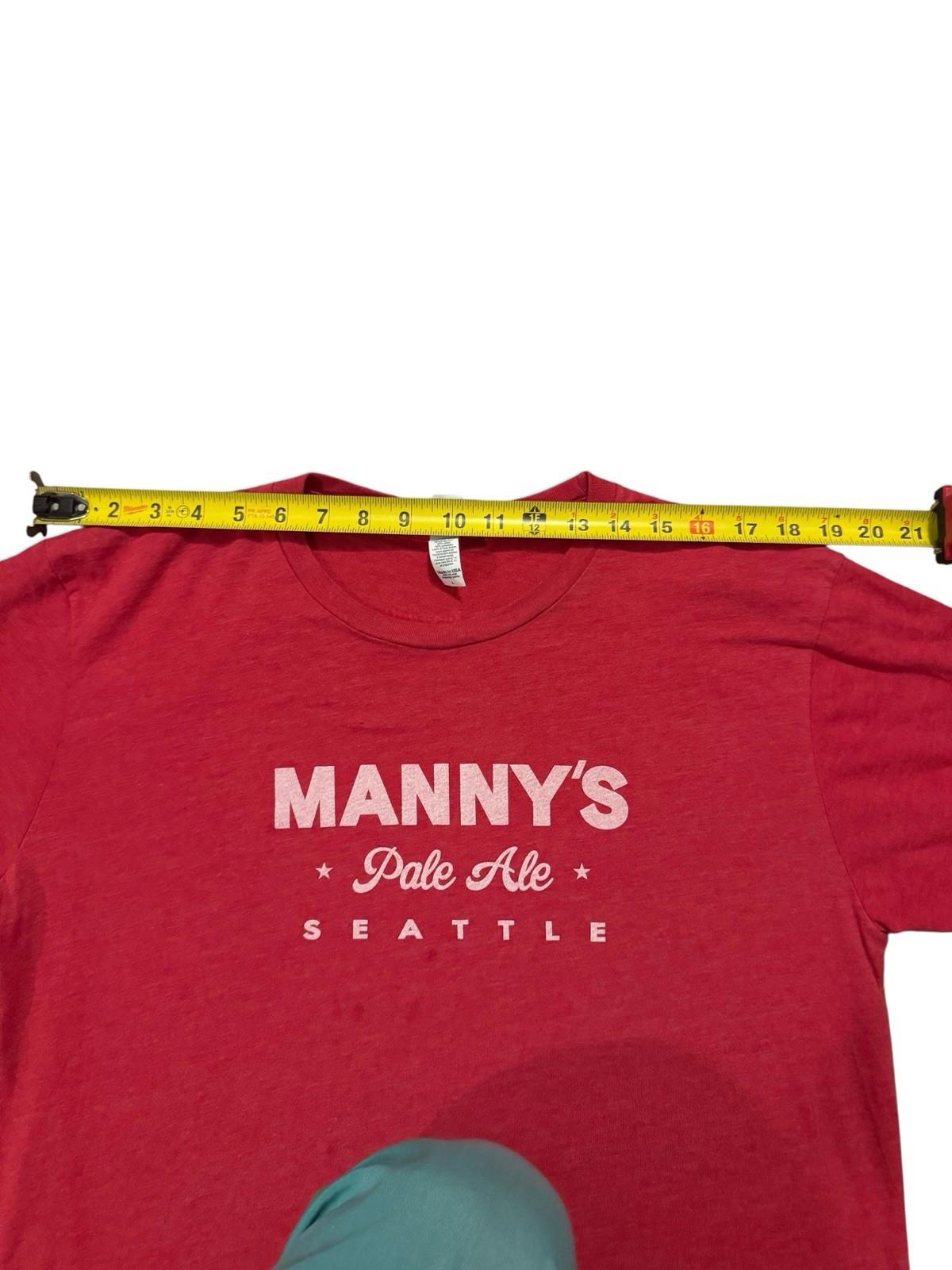 Georgetown Brewing Manny's Pale Ale Seattle Washington T-Shirt Size Large