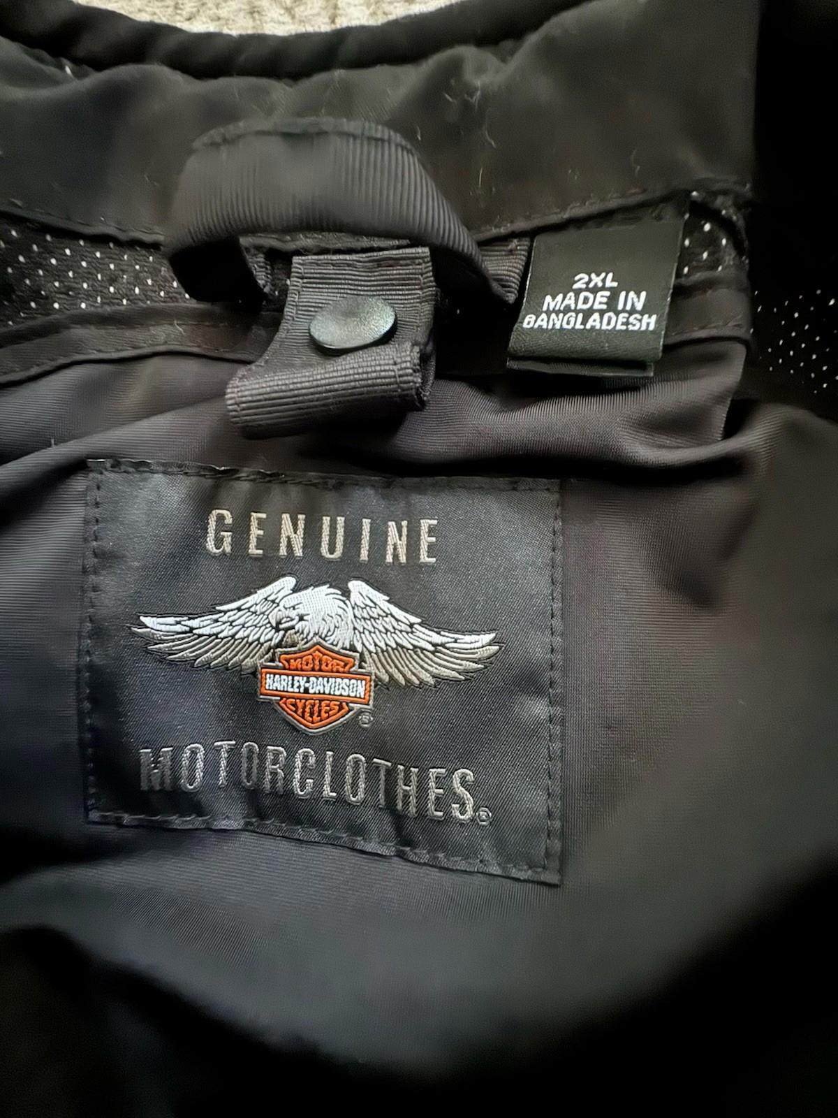 Harley Davidson Motorcycle Jacket Coat Polyester Not Leather Size 2XL