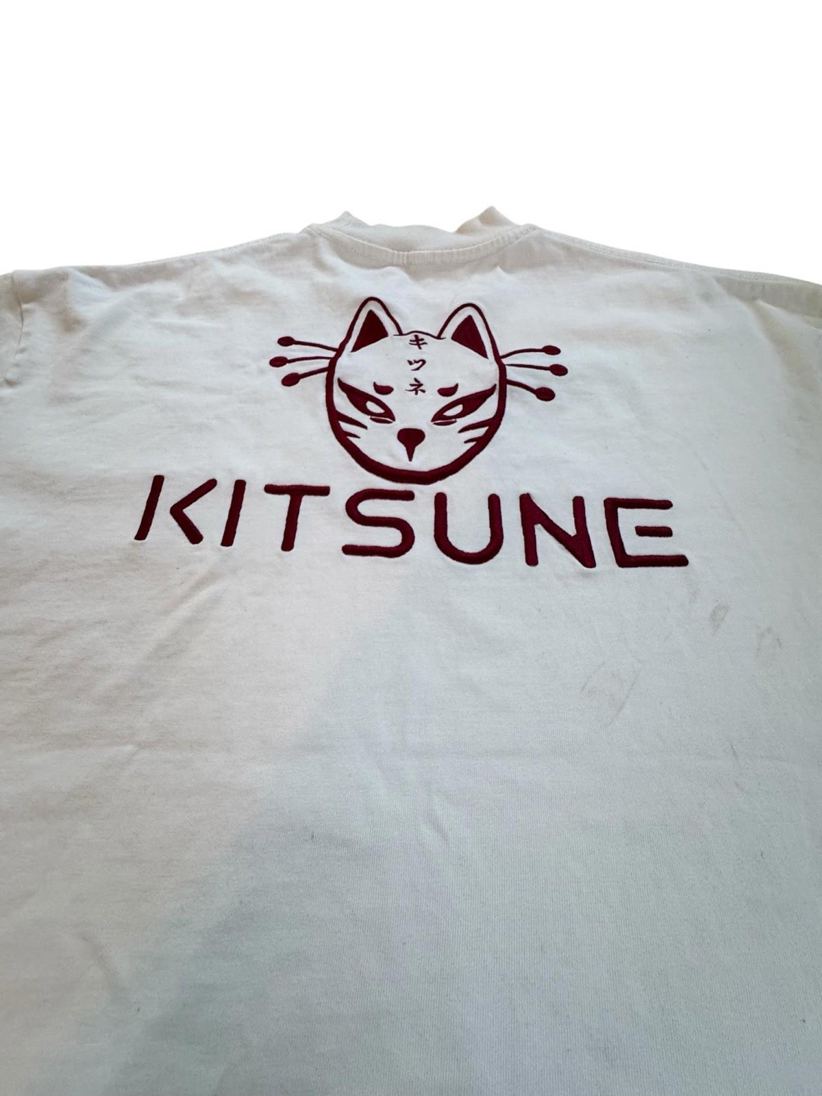 Japanese KITSUNE Heavy White 100% Cotton Mens TShirt Check Dimensions XS